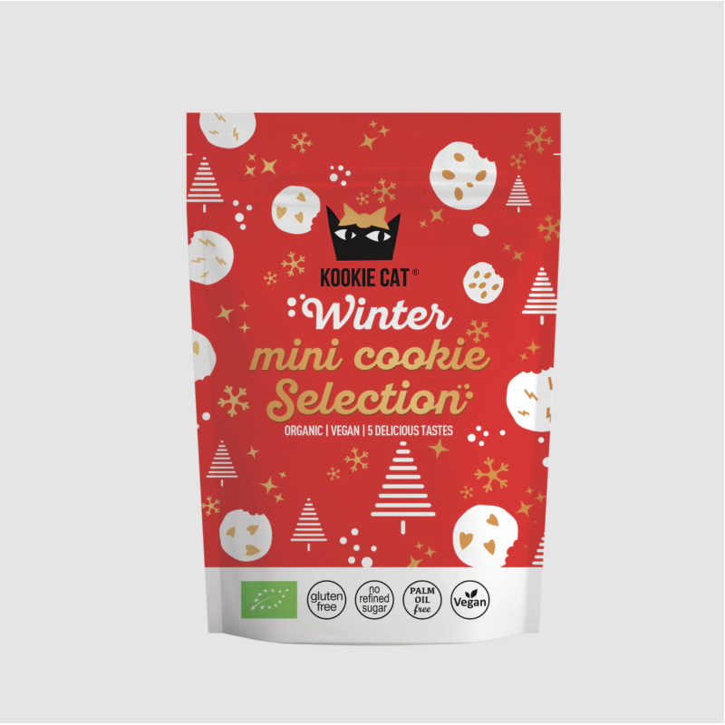 Christmas Mini Organic Oatmeal Cookies in 5 Flavors Kookie Cat Roobar 250gr